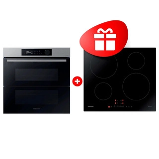 Жиынтық Встраиваемый духовой шкаф Samsung NV7B5745TAS/WT + Samsung индукциялық ас пісіру беті NZ64H37070K/WT 