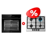 Комплект Встраиваемый духовой шкаф Haier HOQ-F6CASGB + Газовая варочная поверхность Haier HHX-M64CNX 