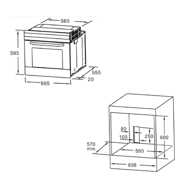 Midea кіріктірілген тұмшапеш MO670A4X - фото 5