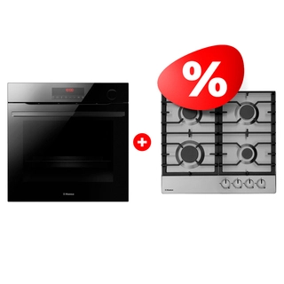Жиынтық Встраиваемый духовой шкаф Hansa BOEB698699 + Hansa газ пісіру беті BHGI630301 