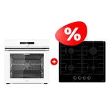 Комплект Встраиваемый духовой шкаф Haier HOQ-F6CASGW + Газовая варочная поверхность Haier HHX-G64CNB 