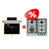 Жиынтық Встраиваемый духовой шкаф Haier HOX-FP5RACG + Haier газ пісіру беті HHX-M64CWFX 