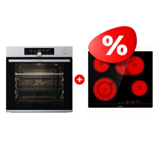 Комплект Встраиваемый духовой шкаф Gorenje BSA6747A04X + Электрическая варочная поверхность Gorenje ECT643BSC 