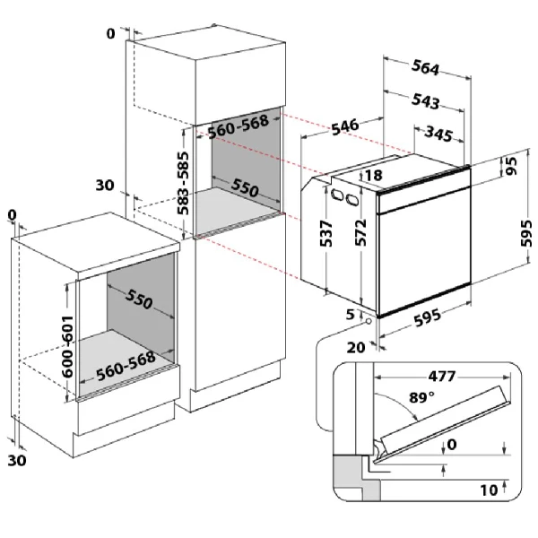 Встраиваемый духовой шкаф Hotpoint-Ariston FI7 861 SH BL HA - фото 2