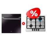 Комплект Встраиваемый духовой шкаф Haier HOD-TM09PGB + Газовая варочная поверхность Haier HHX-M64CNX 