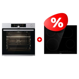Комплект Встраиваемый духовой шкаф Gorenje BSA6747A04X + Электрическая варочная поверхность Gorenje ECT646BCSC 