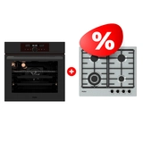 Комплект Встраиваемый духовой шкаф Haier HOX-FP5AGG + Газовая варочная поверхность Haier HHX-M64CWFX 