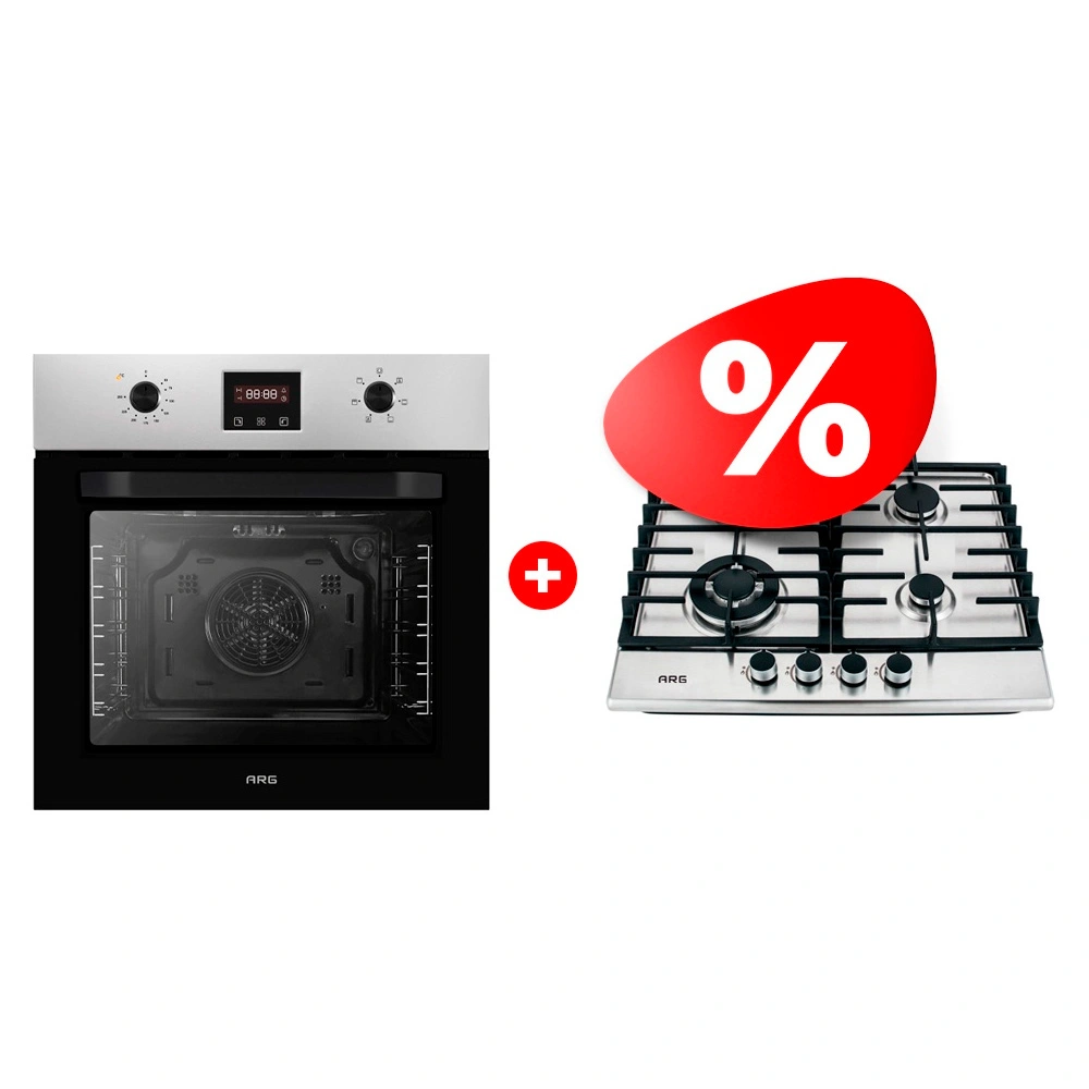 Жиынтық Встраиваемый духовой шкаф ARG AD7006S05 + ARG кіріктірілген газ плитасы JK4-S6019 