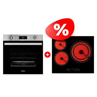 Комплект Встраиваемый духовой шкаф ARG MFA 627 Inox + Стеклокерамическая варочная поверхность ARG YL-CT5401D 