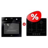 Комплект Встраиваемый духовой шкаф Haier HOX-P11CGB + Газовая варочная поверхность Haier HHX-G64CNB 