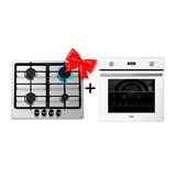 Жиынтық Haier кіріктірілетін пеші HOD-P08TGW + Haier газ пісіру беті HHX-M64CNX 