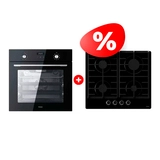 Комплект Встраиваемый духовой шкаф Haier HOY-P09NCGB + Газовая варочная поверхность Haier HHX-G64CNB 