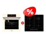 Жиынтық Встраиваемый духовой шкаф Haier HOX-FP5ACG + Haier газ пісіру беті HHX-G64CNB 