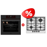 Жиынтық Haier кіріктірілетін тұмша шкафы HOX-FP5RAGG + Haier газ пісіру беті HHX-M64CNX 