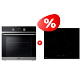 Жиынтық Встраиваемый духовой шкаф Haier HOQ-K5AAN3BX + Haier шыны керамикалық плитасы HHY-C64RVB 