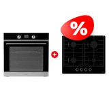 Комплект Встраиваемый духовой шкаф Haier HOQ-K4AAN3BX + Газовая варочная поверхность Haier HHX-G64CNB 