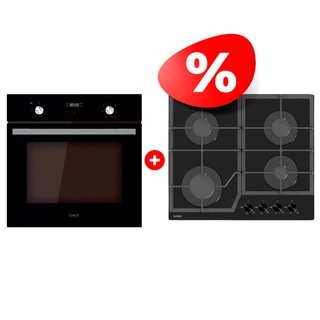 Комплект Встраиваемый духовой шкаф Candy COSMO mini COXP06NSB + Газовая варочная поверхность Candy CHXG64CNB 