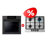 Жиынтық Встраиваемый духовой шкаф Haier HOQ-F6QAN3DG + Haier газ пісіру беті HHX-M64CNX 