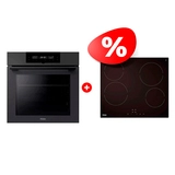 Жиынтық Встраиваемый духовой шкаф Haier HOQ-F6QSN3DG + Стеклокерамическая варочная поверхность Haier HHY-C64NVTB 