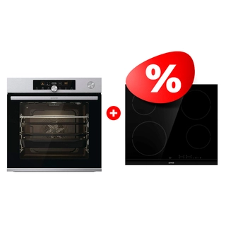 Комплект Встраиваемый духовой шкаф Gorenje BSA6747A04X + Стеклокерамическая варочная панель Gorenje ECT641BCSC 