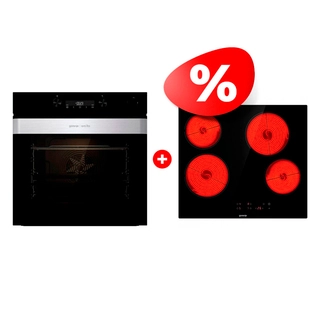 Комплект Встраиваемый духовой шкаф Gorenje BSA6737ORAB + Стеклокерамическая варочная панель Gorenje ECT64BSCE 