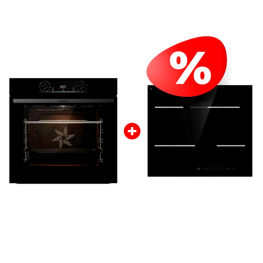 Комплект Встраиваемый духовой шкаф Gorenje BO6737E02BG + Электрическая варочная поверхность Gorenje ECT648ORAB 