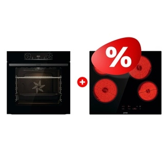 Комплект Встраиваемый духовой шкаф Gorenje BO6737E02BG + Стеклокерамическая варочная панель Gorenje ECT64BSCE 
