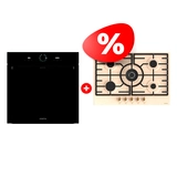 Жиынтық Встраиваемый духовой шкаф Gorenje BOS6737SYB + Газовая варочная поверхность Gorenje GW7C51CLI 