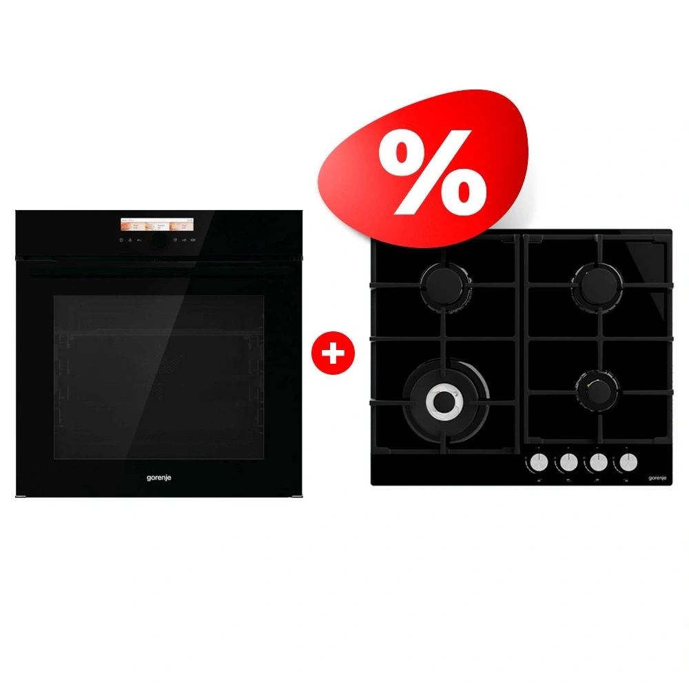 Комплект Встраиваемый духовой шкаф Gorenje BOP798S37BG + Газовая варочная панель Gorenje GTW641AKB 