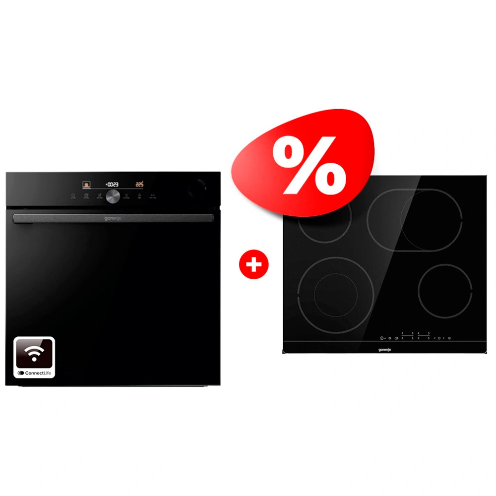 Комплект Встраиваемый духовой шкаф Gorenje BPSA6747DGWI + Стеклокерамическая варочная панель Gorenje CT43SC