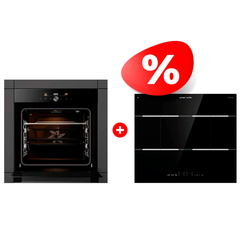 Комплект Встраиваемый духовой шкаф Gorenje BPSA6747DGWI + Индукционная варочная поверхность Gorenje IT646ORAB
