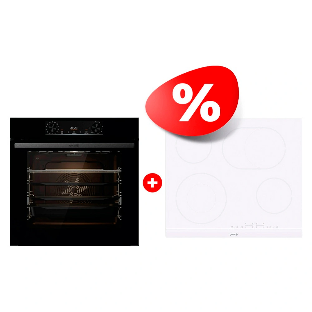 Жиынтық Встраиваемый духовой шкаф Gorenje BPS6737E14BG + Gorenje электрлік пісіру беті ECT643WCSC 