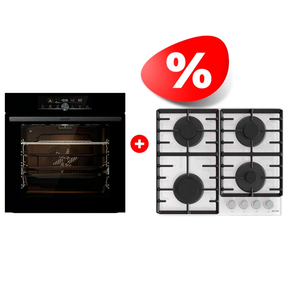 Комплект Встраиваемый духовой шкаф Gorenje BPS6747A06BG + Газовая варочная поверхность Gorenje GT642AXW