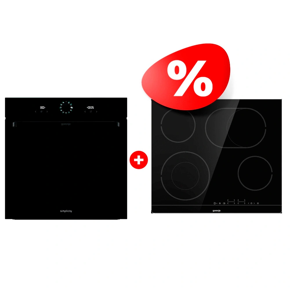 Жиынтық Встраиваемый духовой шкаф Gorenje BOS6737SYB + Стеклокерамическая варочная панель Gorenje CT43SC 