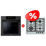 Жиынтық Встраиваемый духовой шкаф Haier HOQ-F6QAN3DG + Haier газ пісіру беті HHX-M64CWFX 