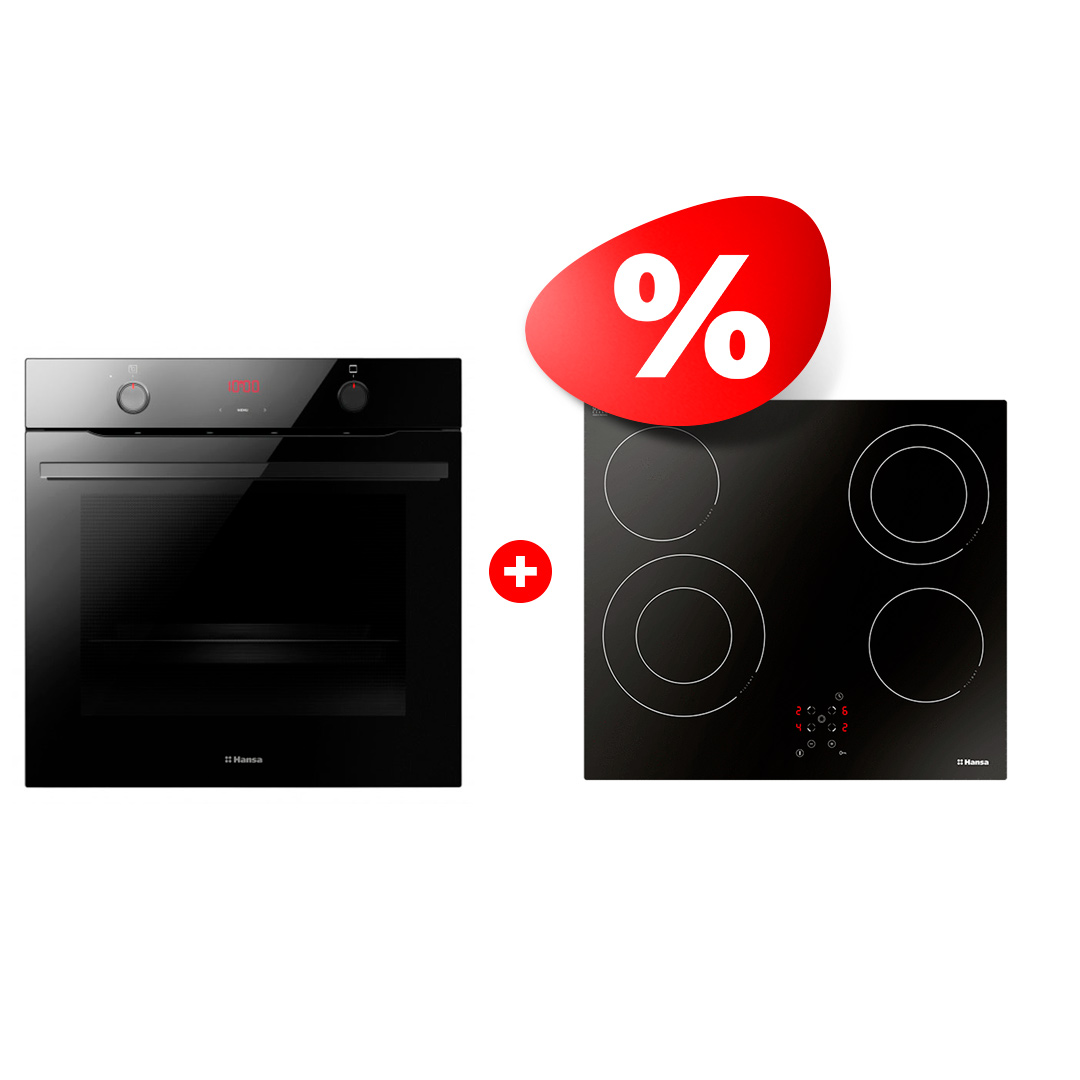 Комплект Встраиваемый духовой шкаф Hansa BOESS694655 + Электрическая варочная поверхность Hansa BHC66506
