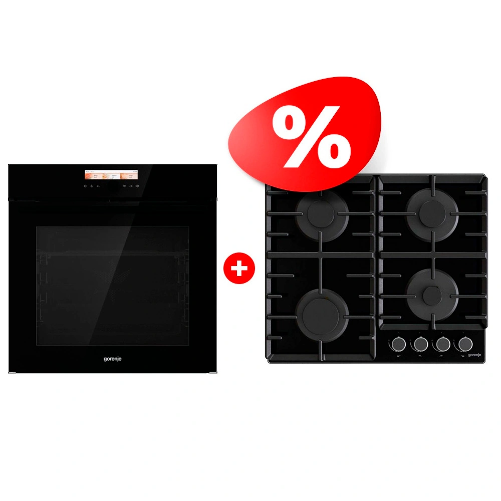 Комплект Встраиваемый духовой шкаф Gorenje BOP798S37BG + Газовая варочная поверхность Gorenje GT642AB