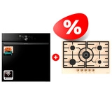 Жиынтық Gorenje кіріктірілетін электр пеші GO66E PIZZA350C + Газовая варочная поверхность Gorenje GW7C51CLI 