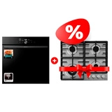 Жиынтық Gorenje кіріктірілетін электр пеші GO66E PIZZA350C + Gorenje газды пісіру беті GW642ABX 