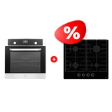 Жиынтық Haier кіріктірілген тұмшапеш HOX-P11HSX + Haier газ пісіру беті HHX-G64CNB 