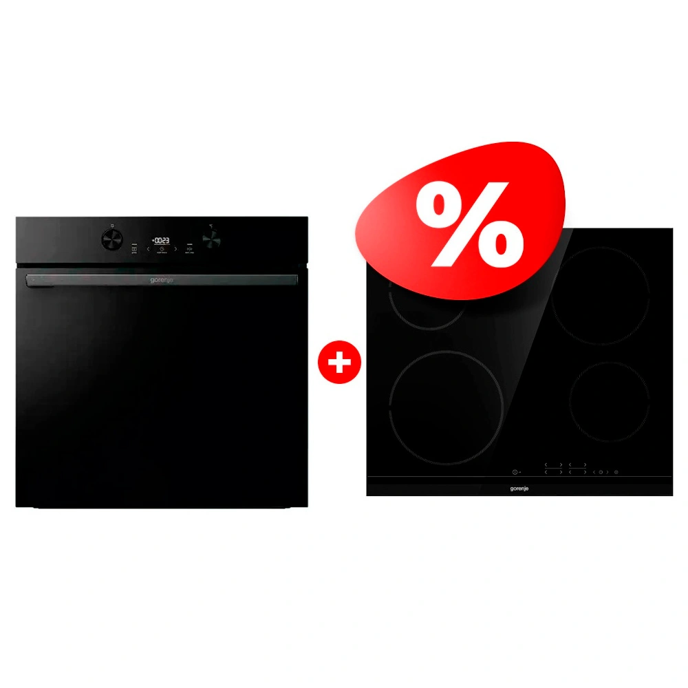 Жиынтық Встраиваемый духовой шкаф Gorenje BOS6737E05DBG + Стеклокерамическая варочная панель Gorenje ECT641BCSC 