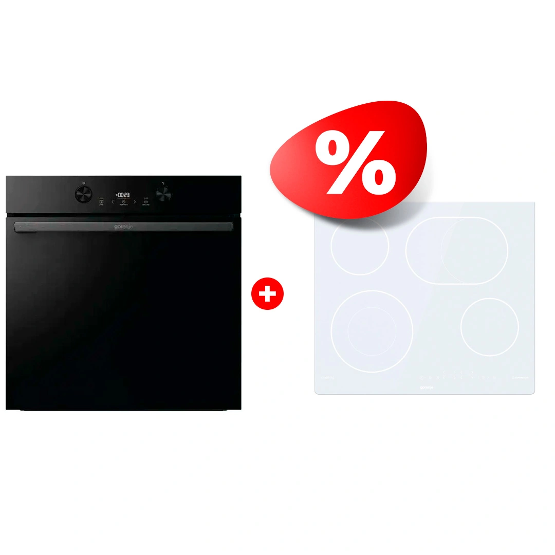 Комплект Встраиваемый духовой шкаф Gorenje BOS6737E05DBG + Электрическая варочная поверхность Gorenje ECT643SYW