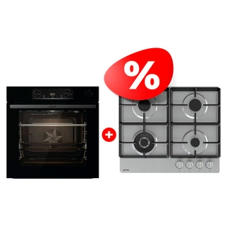 Комплект Встраиваемый духовой шкаф Gorenje BSA6737E15BG + Газовая варочная панель Gorenje GW641XHF