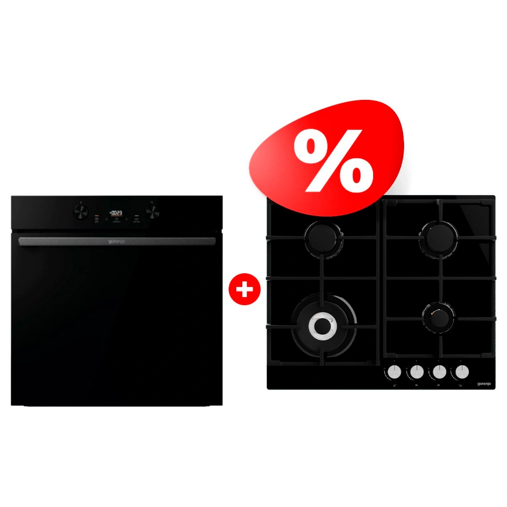 Жиынтық Духовой шкаф Gorenje BOS6737E20FBG + Газовая варочная панель Gorenje GTW641AKB 