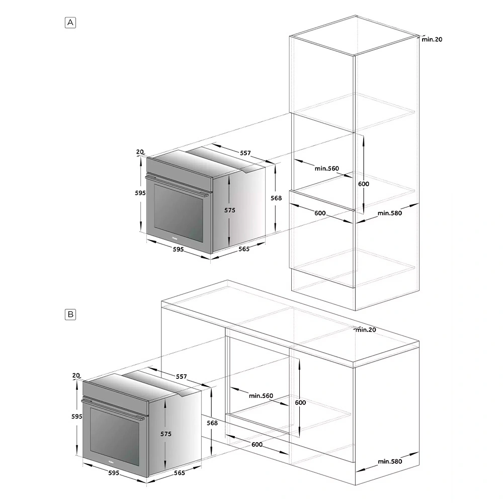 Встраиваемый духовой шкаф Haier HOQ-M5AAN3GB - фото 13