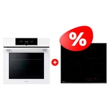 Жиынтық Встраиваемый духовой шкаф Haier HOQ-F6QSN3WB + Haier шыны керамикалық плитасы HHY-C64ROVB 