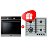 Жиынтық Біріктірілетін духовой шкаф Haier HOQ-K2ANN3BX + Haier газ пісіру беті HHX-M64CWFX 