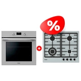 Комплект Встраиваемый духовой шкаф Haier HOQ-K5AAN3GG + Газовая варочная поверхность Haier HHX-M64CWFX