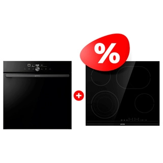 Комплект Встраиваемый духовой шкаф Gorenje GO66E PIZZA350C + Электрическая варочная поверхность Gorenje ECT646BCSC
