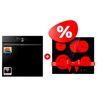 Комплект Встраиваемый духовой шкаф Gorenje GO66E PIZZA350C + Электрическая варочная поверхность Gorenje ECT643BSC